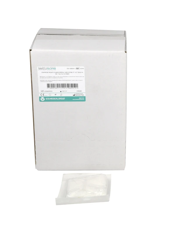 TAMPONI DI GARZA STERILI 12 STRATI - BOX DA 250PZ.