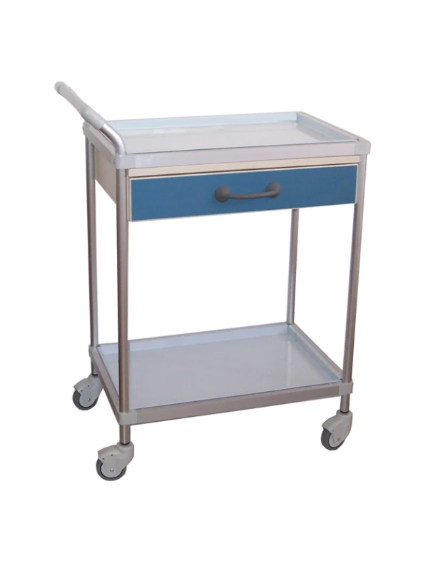 CARRELLO DELUXE CON CASSETTO IN ACCIAIO INOX