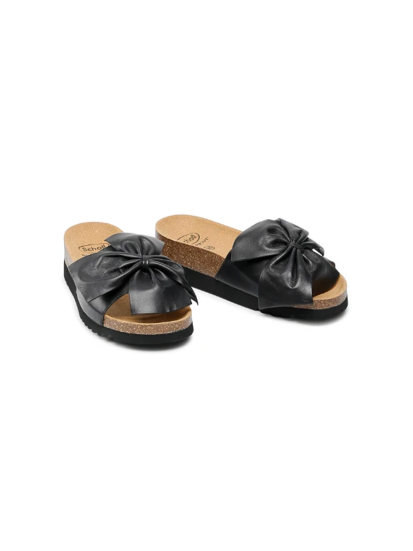 BOWY 2.0 SANDALI IN SIMILPELLE NERA CON FIOCCO