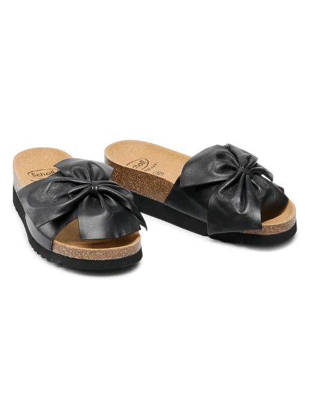 BOWY 2.0 SANDALI IN SIMILPELLE NERA CON FIOCCO