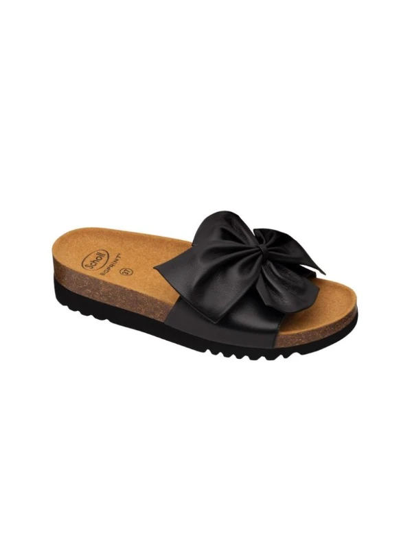 BOWY 2.0 SANDALI IN SIMILPELLE NERA CON FIOCCO
