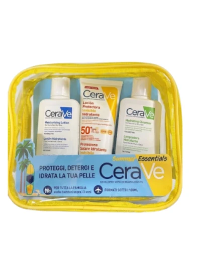 CERAVE POCHETTE SOLARI+DETERSIONE DA VIAGGIO - 3PZ