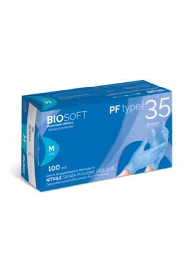 BIOSOFT GUANTI IN NITRILE AZZURRI SENZA TALCO 100PZ.
