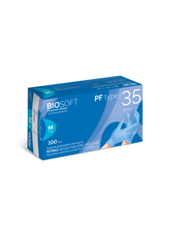 BIOSOFT GUANTI IN NITRILE AZZURRI SENZA TALCO...