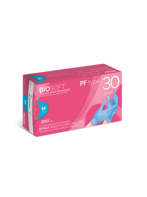 BIOSOFT GUANTI IN NITRILE AZZURRI 100PZ
