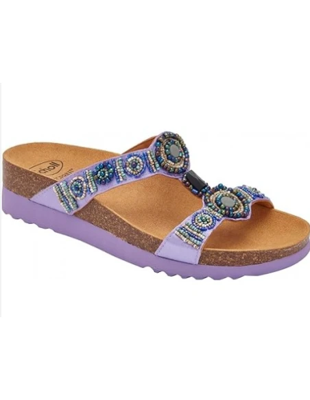SCHOLL SANDALI NEW BOGOTA' IN SATIN CON PERLINE