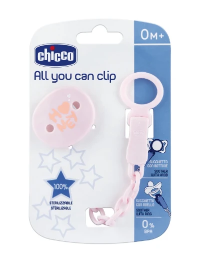 CHICCO CLIP PER CIUCCIO UNIVERSALE ROSA