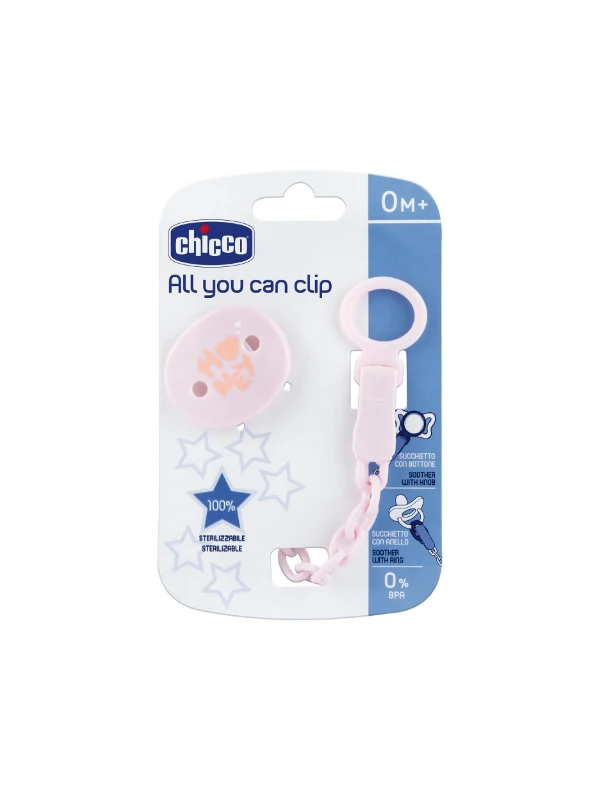 CHICCO CLIP PER CIUCCIO UNIVERSALE ROSA