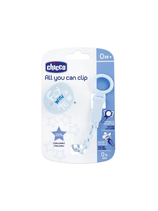 CHICCO CLIP X CIUCCIO UNIVERSALE AZZURRA