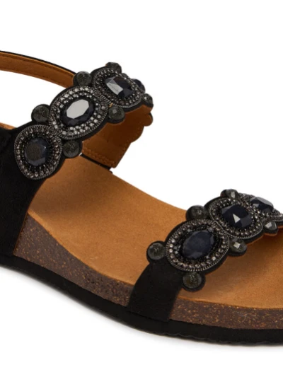 SCHOLL SANDALI ZANZIBAR CON ZEPPA NERO 2