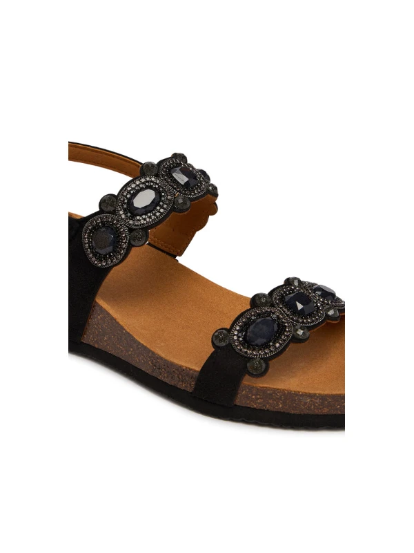 SCHOLL SANDALI ZANZIBAR CON ZEPPA NERO