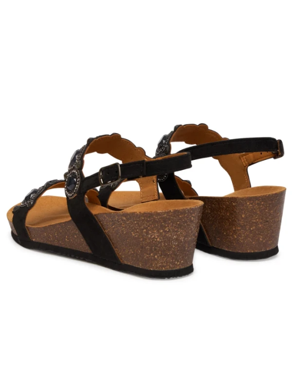 SCHOLL SANDALI ZANZIBAR CON ZEPPA NERO