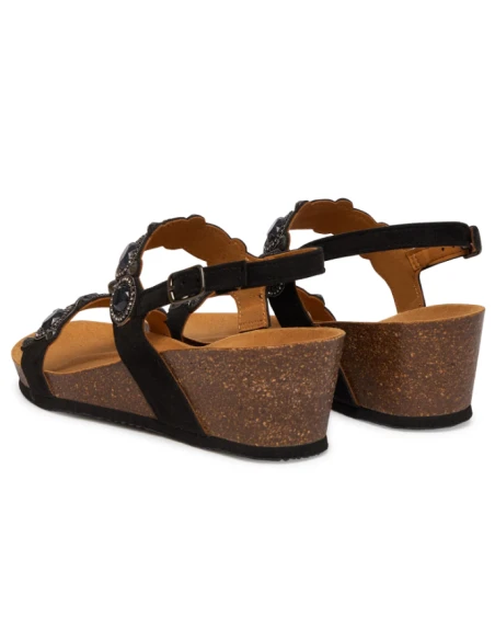 SCHOLL SANDALI ZANZIBAR CON ZEPPA NERO