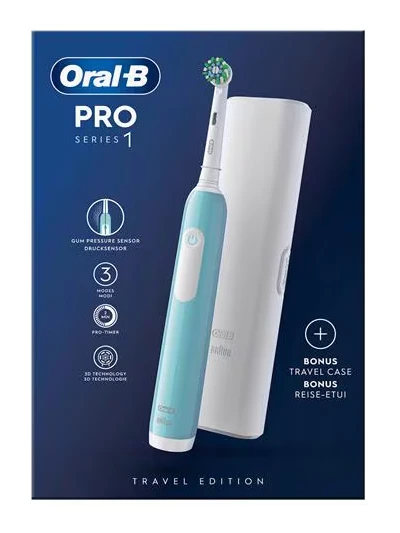 ORALB PRO1 - SPAZZOLINO ELETTRICO AZZURRO CON CUSTODIA E...