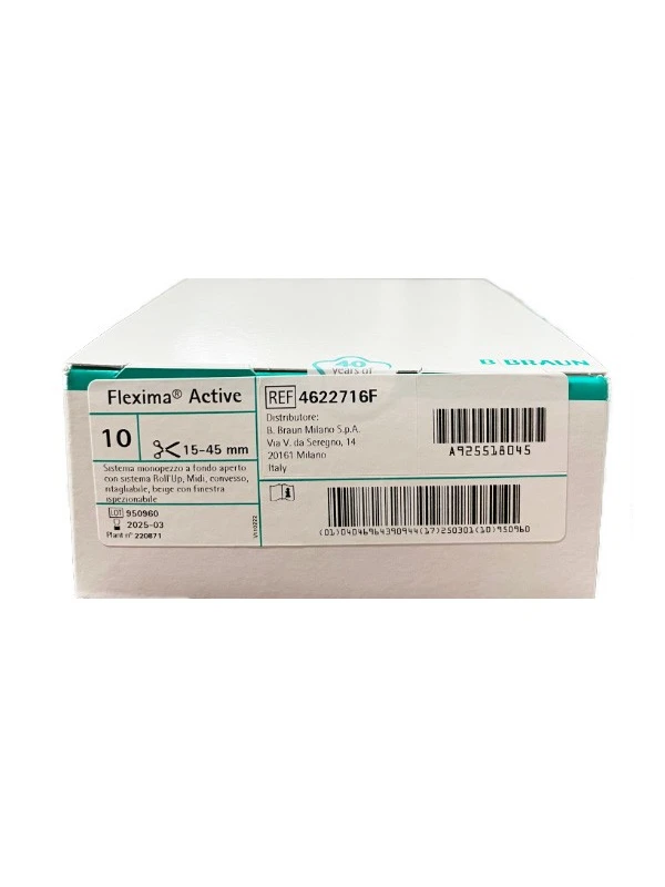 FLEXIMA ACTIVE - SACCA ILEOSTOMIA FONDO APERTO - 15-45MM CONVESSA