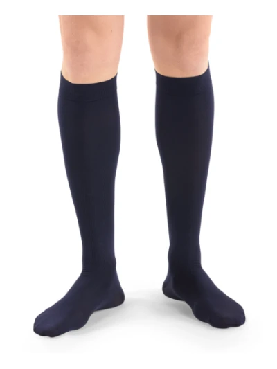 MAN SUPPORT GAMBALETTI 18MMHG SILVER COTTON - BLU