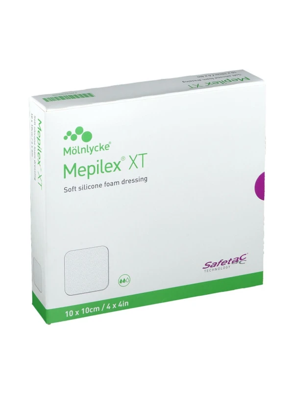 MEPILEX XT MEDICAZIONE ASSORBENTE POLIURETANO - 10CMX10CM - 5PZ