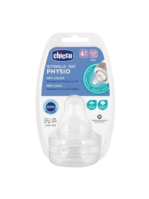 CHICCO TETTARELLA PERFECT5 4M SILICONE 2PZ 3F