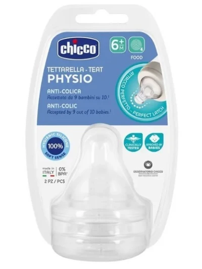 CHICCO TETTARELLA PERFECT5 6M SILICONE 2P PAP