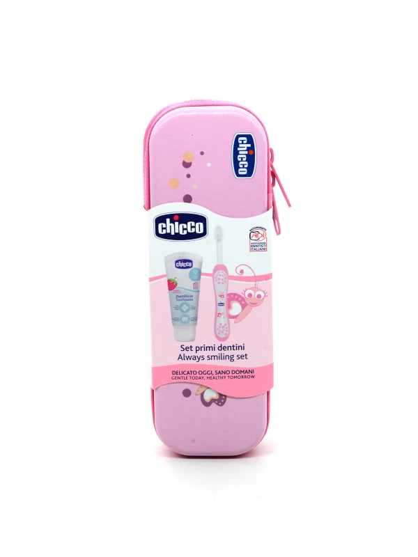 CHICCO SET DENTALE ROSA - SPAZZOLINO+DENTIFRICIO