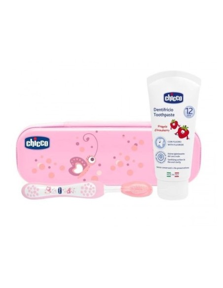 CHICCO SET DENTALE ROSA - SPAZZOLINO+DENTIFRICIO