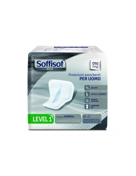 SOFFISOF ASSORBENTI PER UOMO LEVEL 1 NORMAL - 12PZ