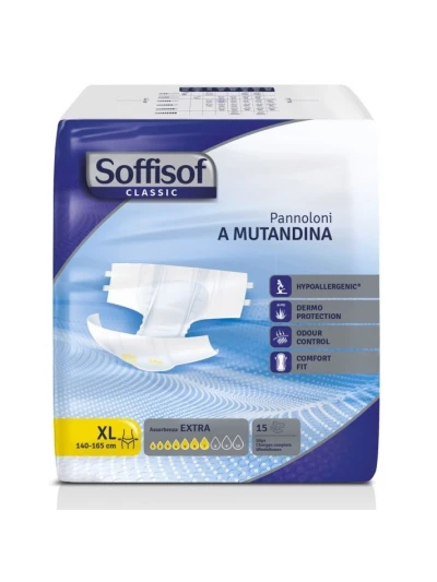 SOFFISOF CLASSIC PANNOLONI A MUTANDINA - EXTRA XL 15PZ