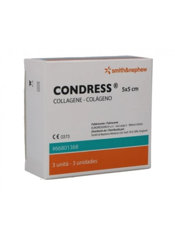 CONDRESS MEDICAZIONE AL COLLAGENE EQUINO CICATRIZZANTE - 5X5 CM - 3 PZ