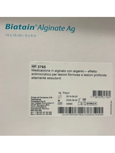 BIATAIN ALGINATE CON ARGENTO 15X15 - 10PZ 2