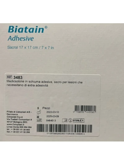 BIATAIN MEDICAZIONE ADESIVA SACRO 17X17CM 5PZ