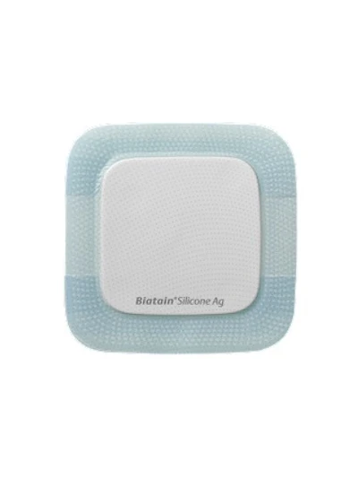 BIATAIN IN SILICONE AG CON ADESIVO 10X10 - COD.39637 5PZ 2