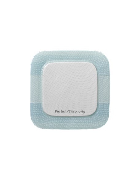 BIATAIN IN SILICONE AG CON ADESIVO 10X10 - COD.39637 5PZ