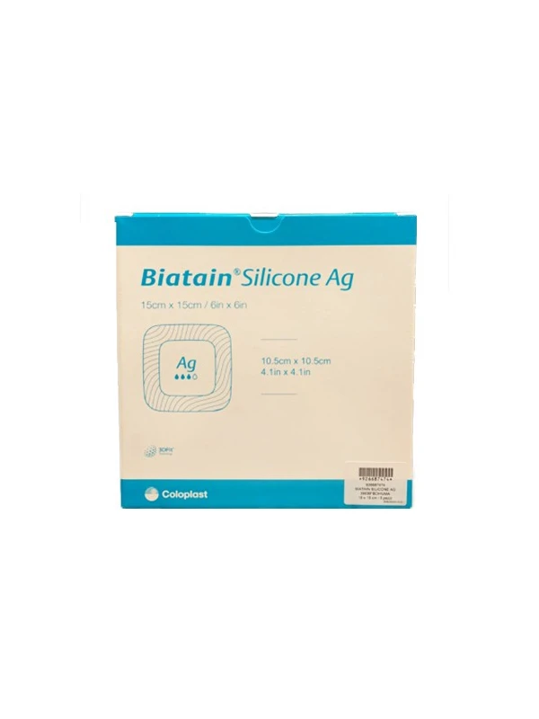 BIATAIN SILICONE AG ADESIV. 15X15 5PZ