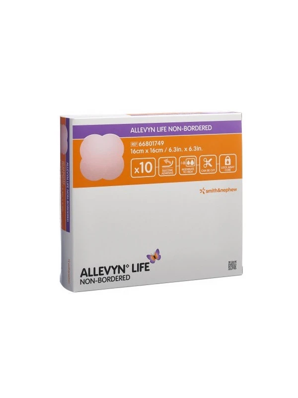 ALLEVYN LIFE NON BORDERED MEDICAZIONE IN SCHIUMA DI POLIURETANO 10,5X10,5CM - 10PZ