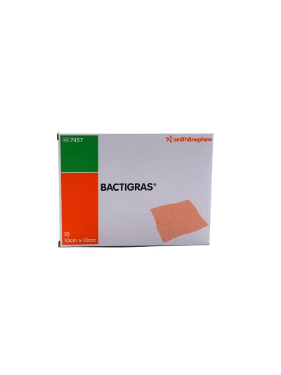 GARZA BACTIGRAS 10X10CM 10PZ