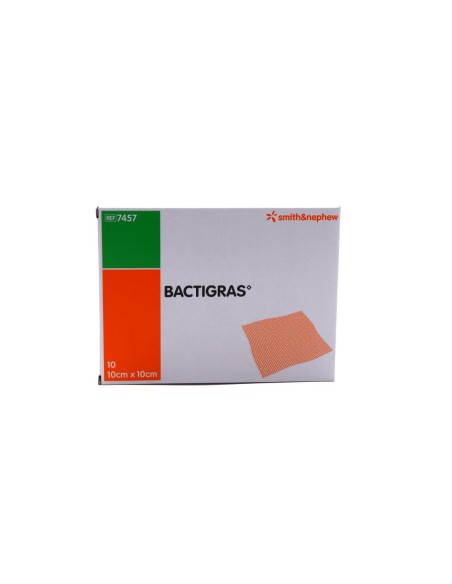 GARZA BACTIGRAS 10X10CM 10PZ