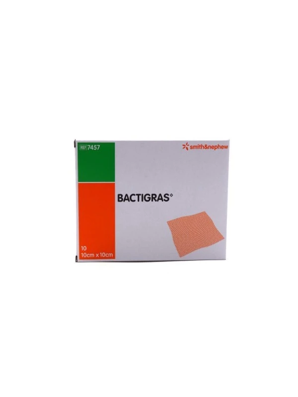 GARZA BACTIGRAS 10X10CM 10PZ