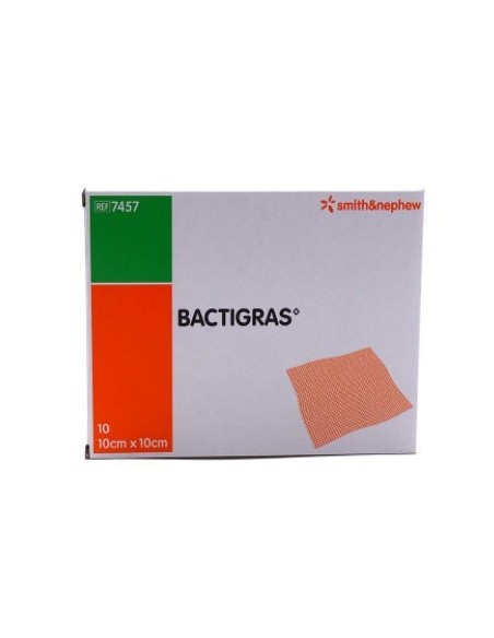 GARZA BACTIGRAS 10X10CM 10PZ