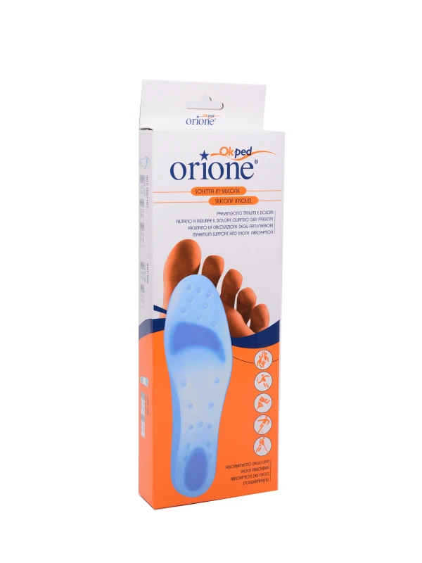 ORIONE OK PED 106 - SOLETTA SOTTILE IN SILICONE RIVESTITA - 1 PAIO