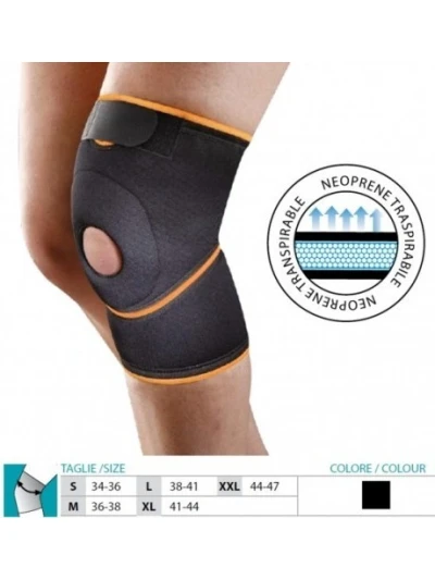 ORIONE 5708 GINOCCHIERA IN NEOPRENE CON FORO ROTULEO