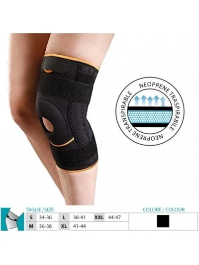 ORIONE 5709 - GINOCCHIERA STECCATA IN NEOPRENE CON FORO...