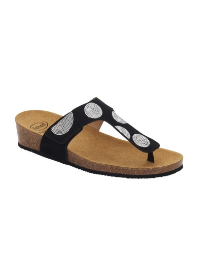 SCHOLL - SANDALI MODELLO DUBAI FLIP FLOP - NERO CON STRASS