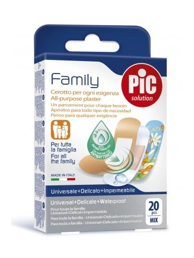 CEROTTI PIC FAMILY CON TAMPONE ANTIBATTERICO MISTI - 20PZ