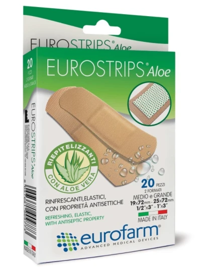 CEROTTI EUROSTRIPS ALOE MEDI/GRANDI 20PZ