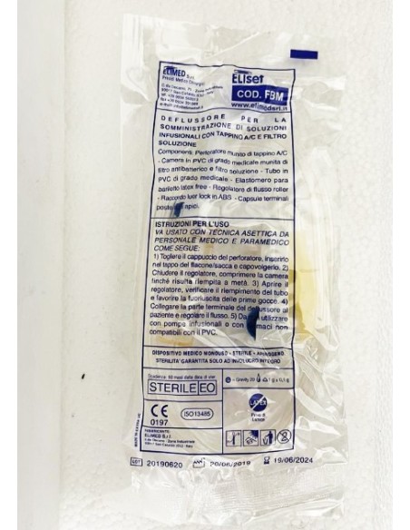 DEFLUSSORE LUER LOCK CON CAMERA MEDIA