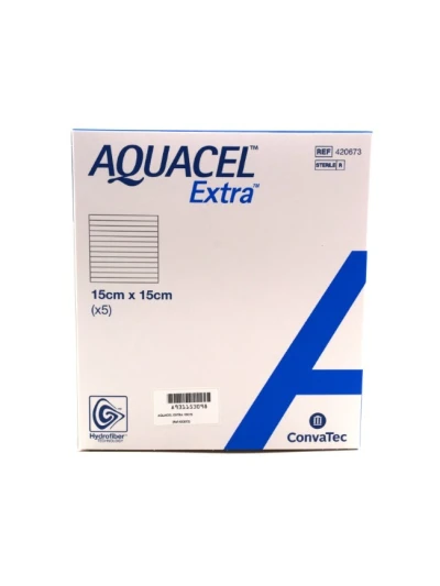 AQUACEL EXTRA HYDROFIBER - 15CMX15CM - 5PZ - MEDICAZIONE
