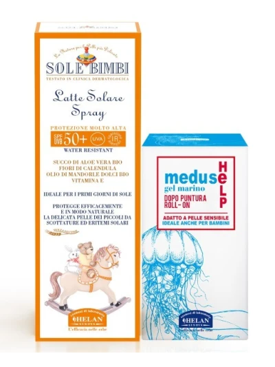 CREMA SOLARE BIMBI SPF50 + GEL MEDUSE HELAN