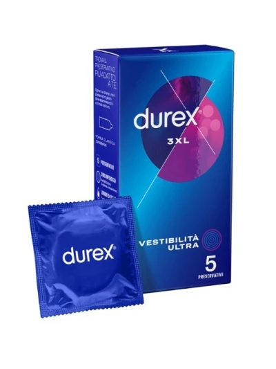DUREX - 3XL VESTIBILITA' ULTRA 5 PEZZI - XXXL...
