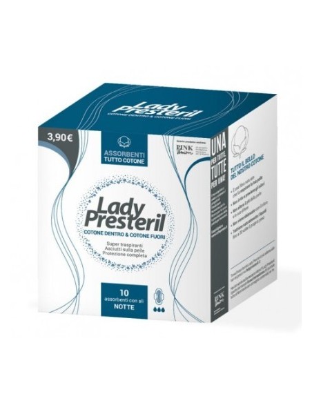 LADY PRESTERIL POCKET ASSORBENTI NOTTE CON ALI - 10PZ
