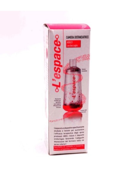 L'ESPACE CAMERA DISTANZIATRICE PER INALATORI - PER ADULTI - FONDO MAGENTA - BOCCAGLIO